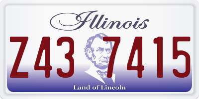 IL license plate Z437415