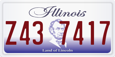 IL license plate Z437417