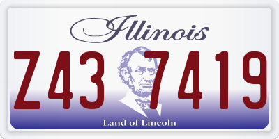 IL license plate Z437419