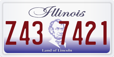 IL license plate Z437421