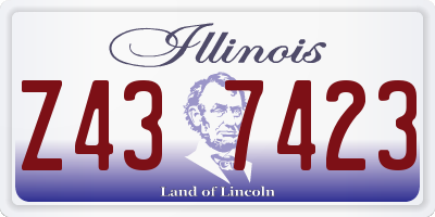 IL license plate Z437423