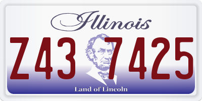 IL license plate Z437425