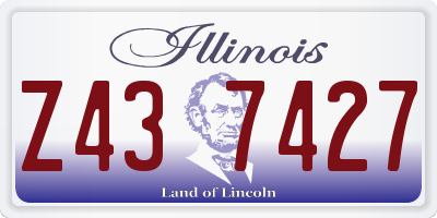 IL license plate Z437427