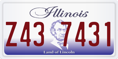 IL license plate Z437431