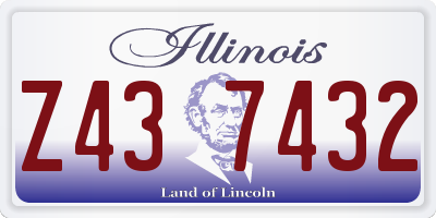 IL license plate Z437432