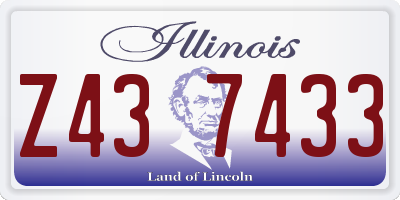 IL license plate Z437433