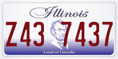 IL license plate Z437437