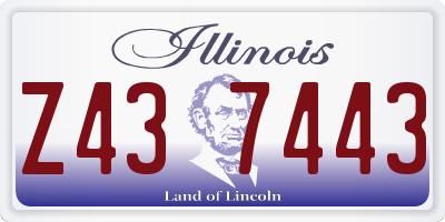 IL license plate Z437443