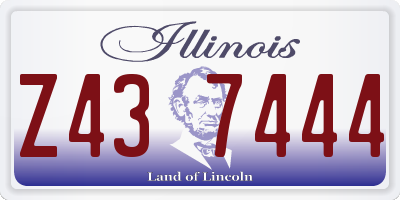 IL license plate Z437444