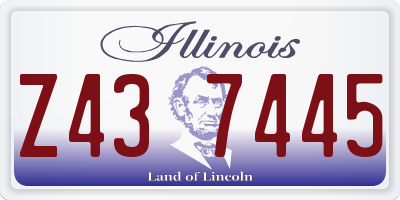 IL license plate Z437445