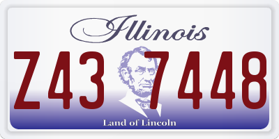 IL license plate Z437448