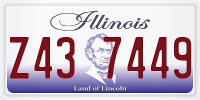 IL license plate Z437449