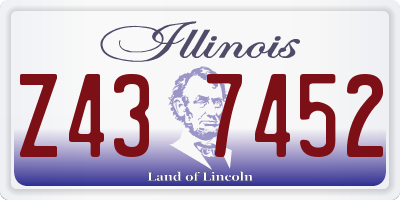 IL license plate Z437452