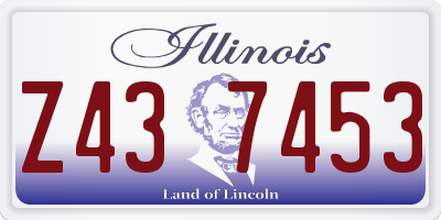 IL license plate Z437453