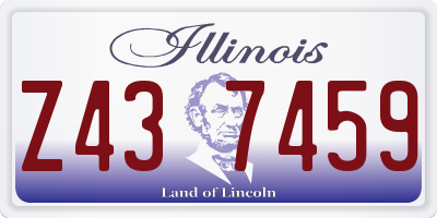 IL license plate Z437459