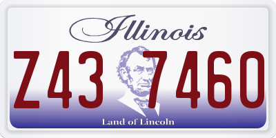 IL license plate Z437460