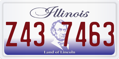 IL license plate Z437463