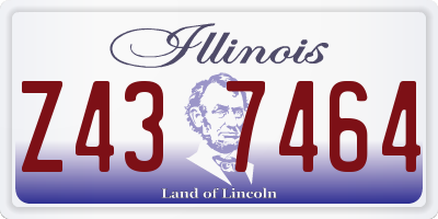 IL license plate Z437464