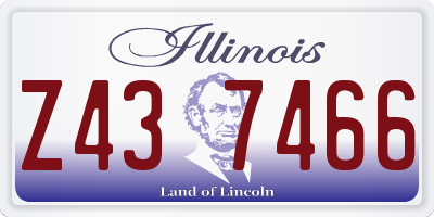 IL license plate Z437466