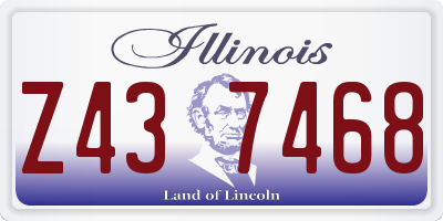 IL license plate Z437468