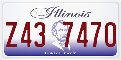 IL license plate Z437470