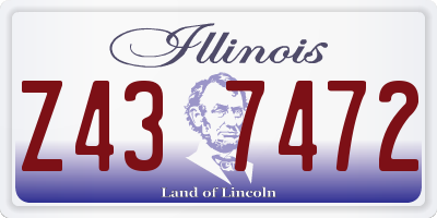 IL license plate Z437472