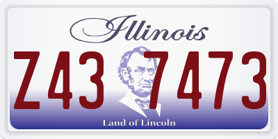 IL license plate Z437473