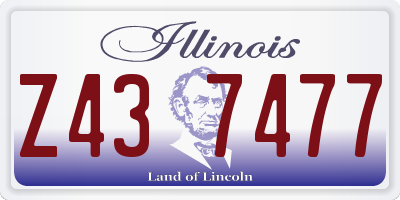 IL license plate Z437477