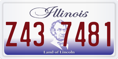 IL license plate Z437481