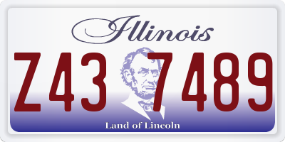 IL license plate Z437489