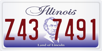 IL license plate Z437491