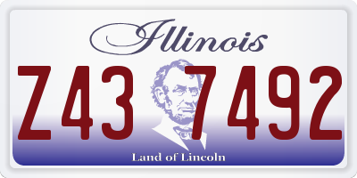 IL license plate Z437492