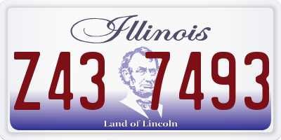 IL license plate Z437493