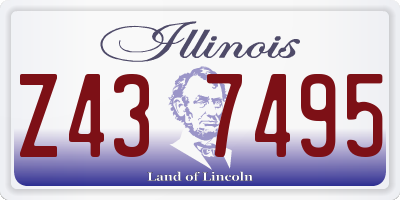 IL license plate Z437495