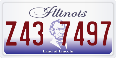 IL license plate Z437497