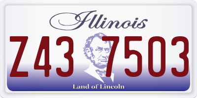 IL license plate Z437503