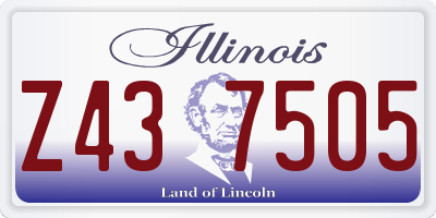 IL license plate Z437505
