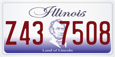 IL license plate Z437508