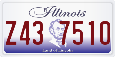 IL license plate Z437510