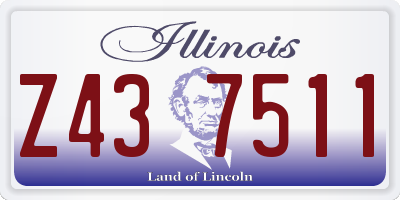 IL license plate Z437511
