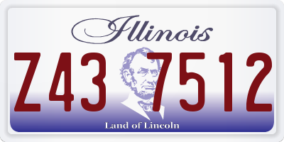 IL license plate Z437512