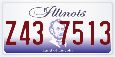 IL license plate Z437513
