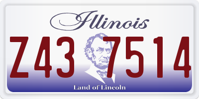 IL license plate Z437514