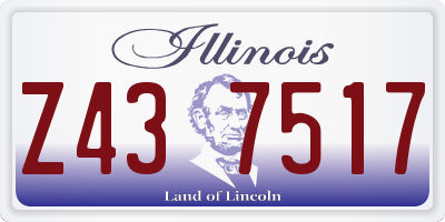 IL license plate Z437517