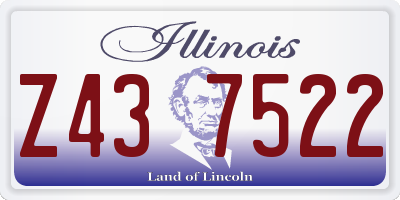 IL license plate Z437522