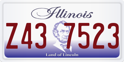 IL license plate Z437523