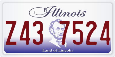 IL license plate Z437524