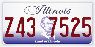 IL license plate Z437525