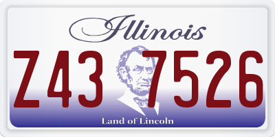 IL license plate Z437526