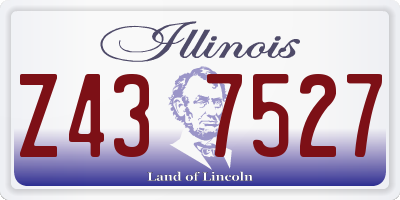 IL license plate Z437527